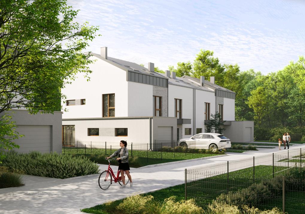 Domy w Baszkówce – widok między budynkami