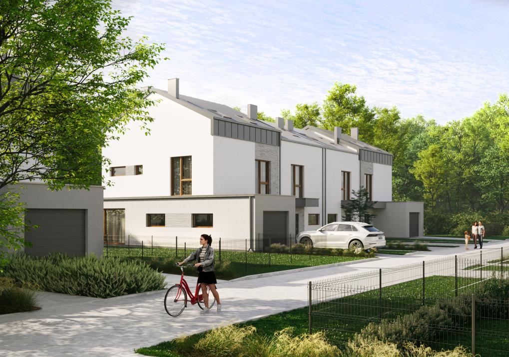 Domy w Baszkówce - widok między budynkami