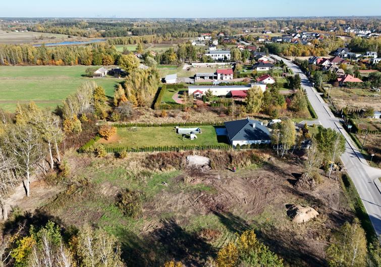 Domy w Baszkówce - widok na teren osiedla w kierunku północy